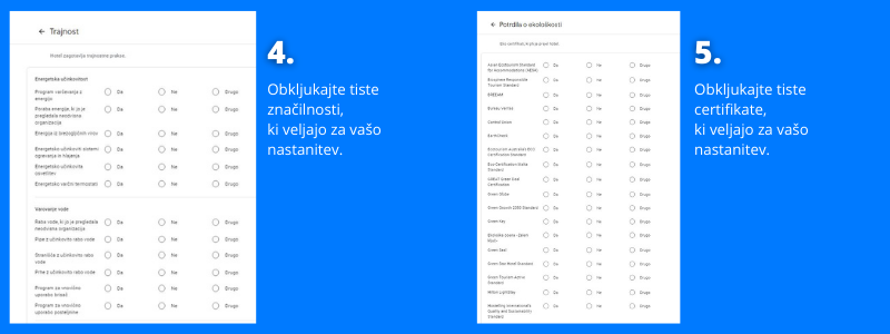 Postopek vnosa trajnostnih praks v Googlov poslovni račun